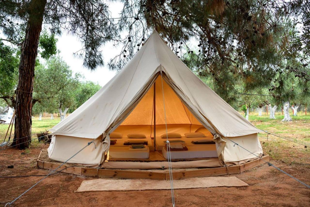 Glamping At A Lovely Tent In Skiaxtro- Marathopoli Villa Exterior photo