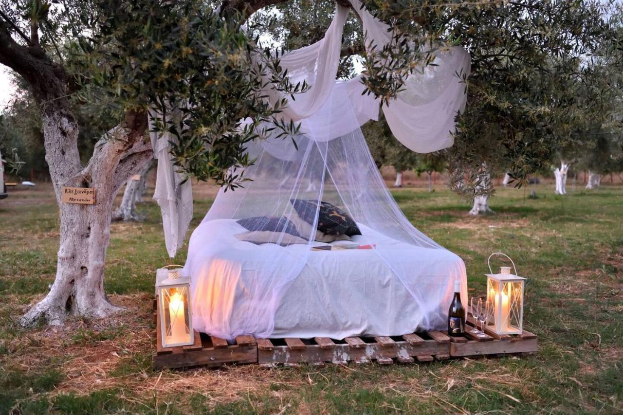 Glamping At A Lovely Tent In Skiaxtro- Marathopoli Villa Exterior photo
