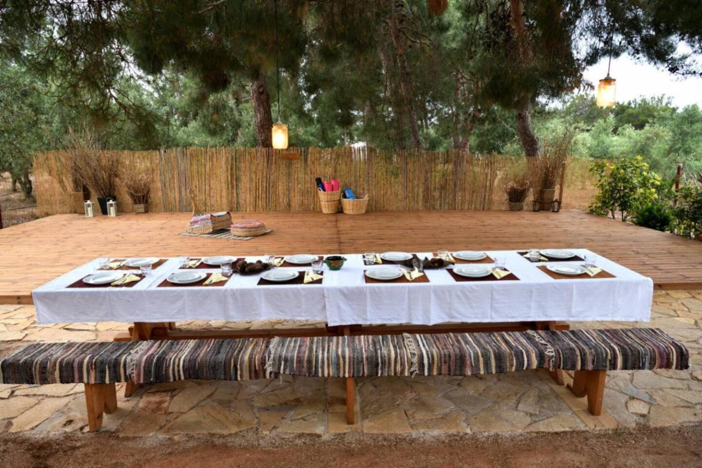 Glamping At A Lovely Tent In Skiaxtro- Marathopoli Villa Exterior photo