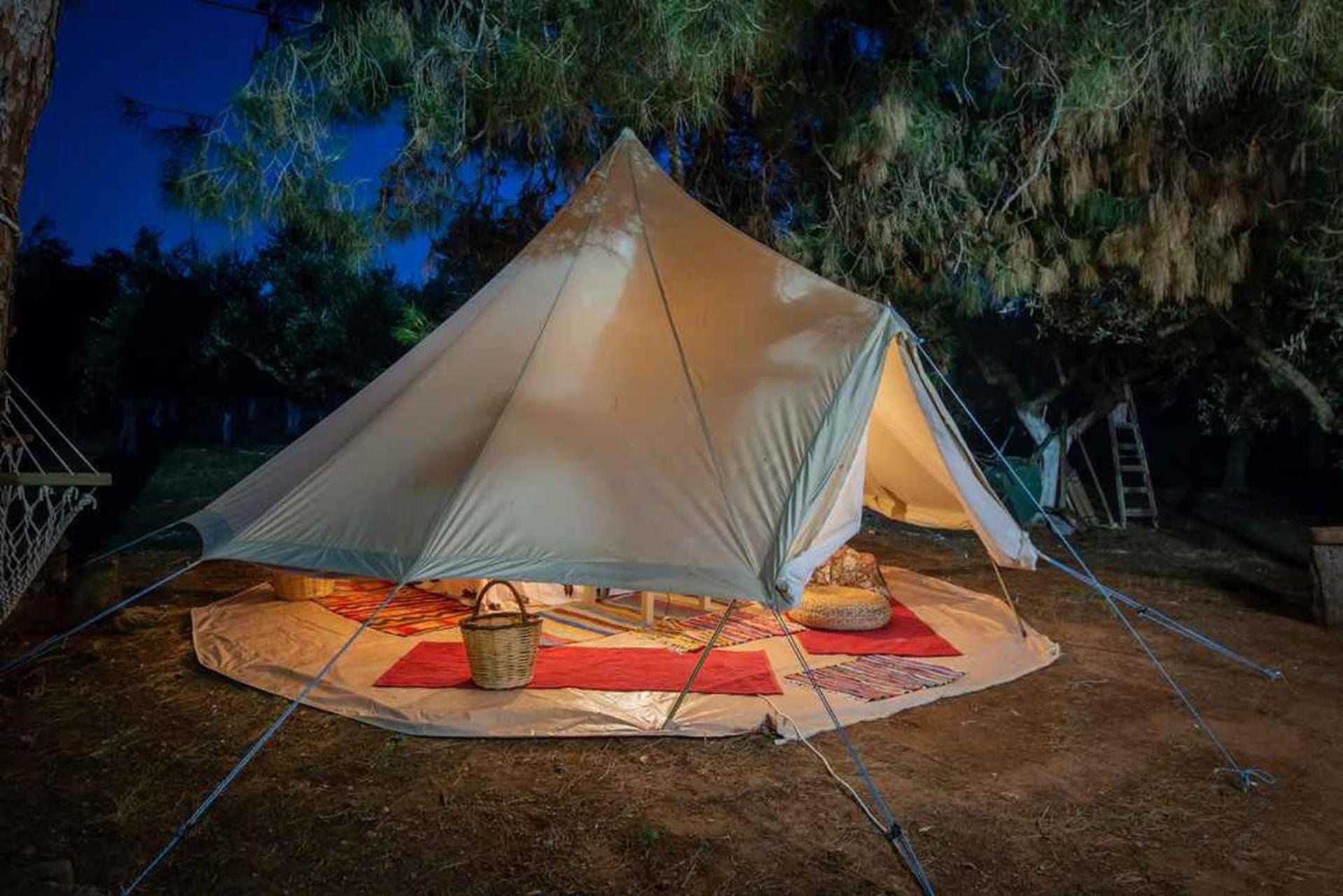 Glamping At A Lovely Tent In Skiaxtro- Marathopoli Villa Exterior photo